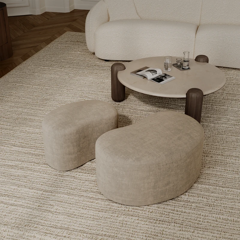 Pouf DUNE 60cm velours