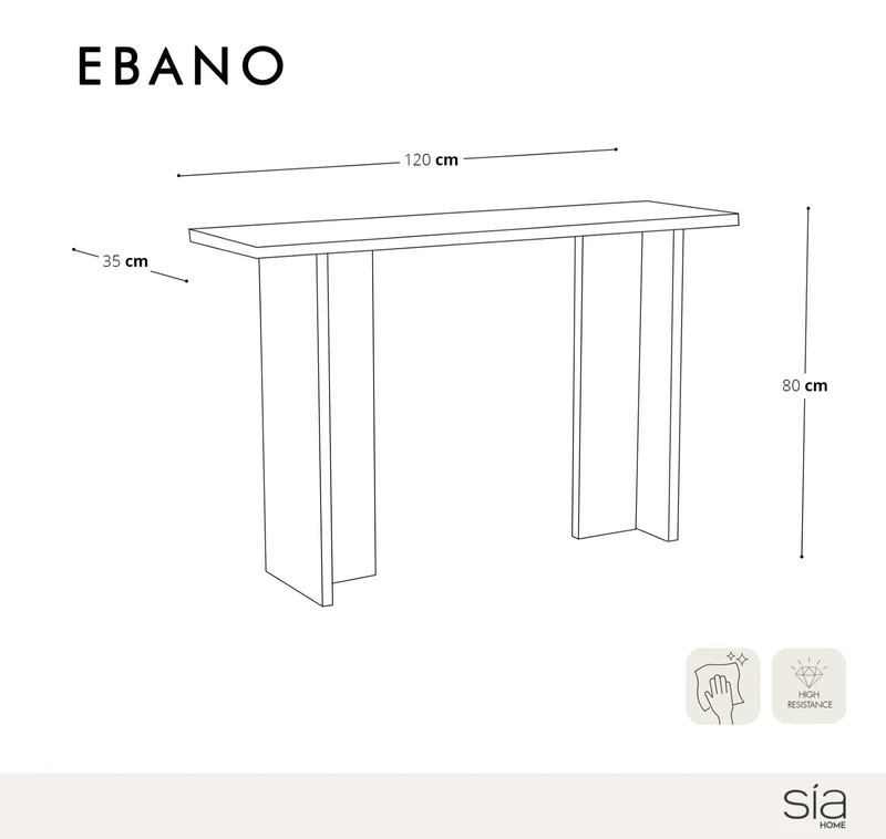 Console EBANO 120cm