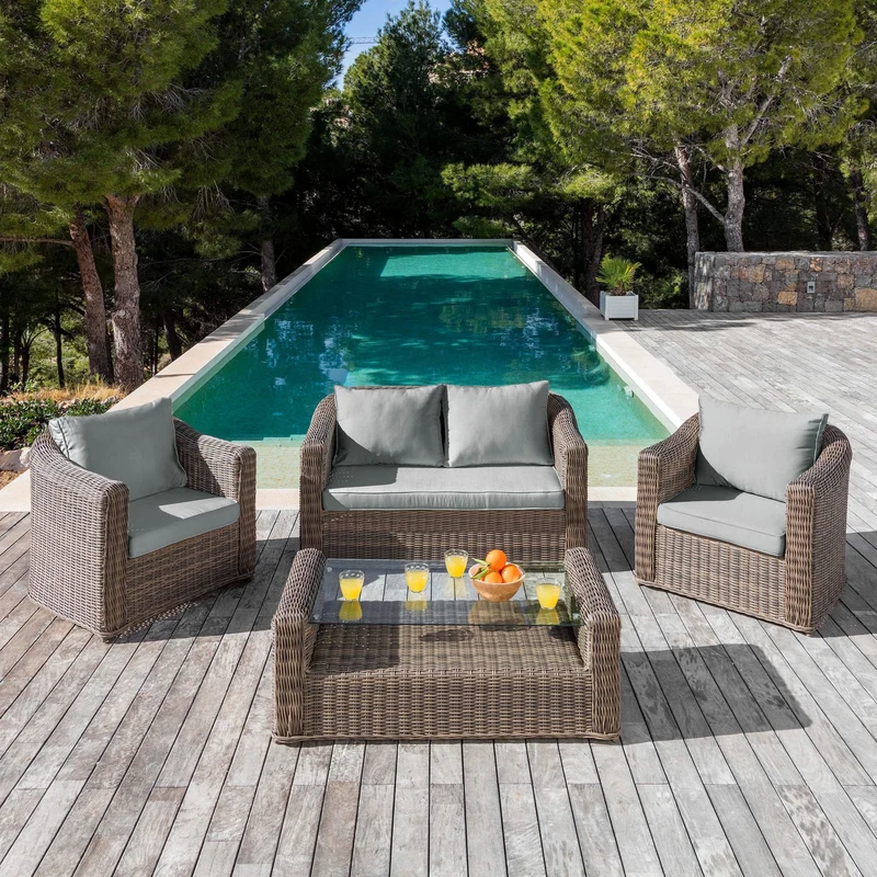 Housse de coussins de remplacement pour salon de jardin Calvi 4 places