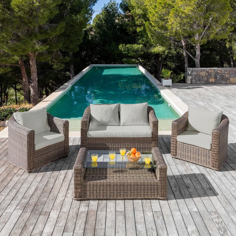 Housse de coussins de remplacement pour salon de jardin Calvi 5 places
