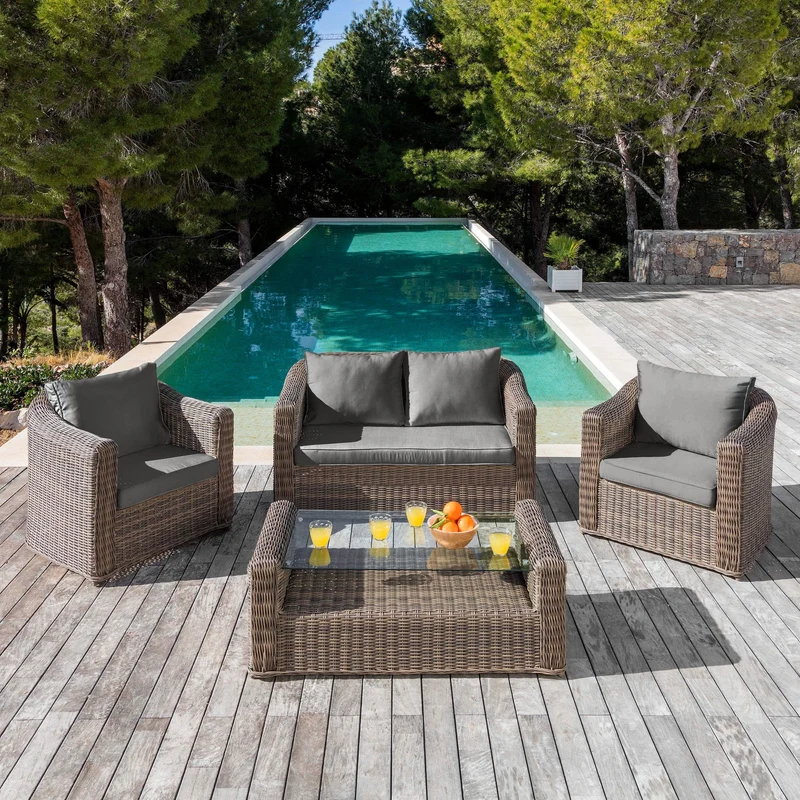 Housse de coussins de remplacement pour salon de jardin Calvi 5 places