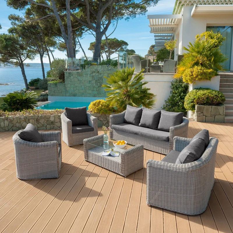 Housse de coussins de remplacement pour salon de jardin Calvi 5 places