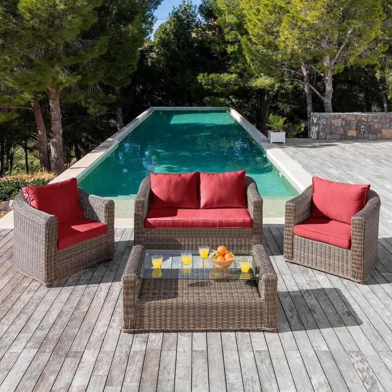 Housse de coussins de remplacement pour salon de jardin Calvi 5 places