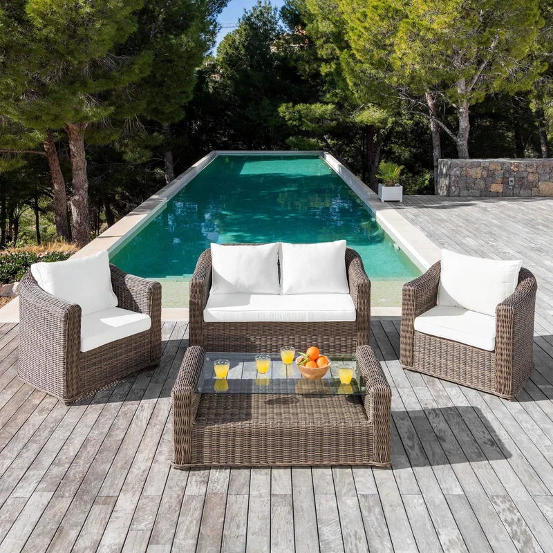Coussins de remplacement pour salon de jardin Calvi 5 places