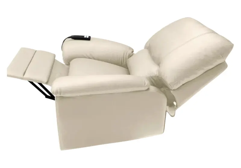 Canapé droit relax en cuir gris anthracite - Carl