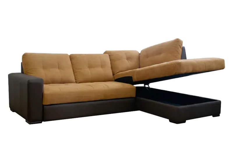 Canapé d'angle modulable convertible rouille - Alex