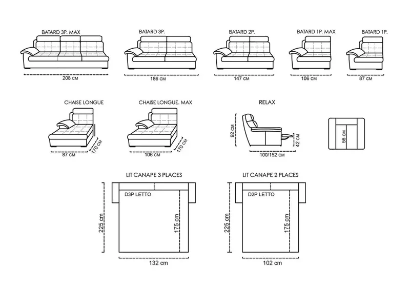 Canapé d'angle modulable en tissu blanc - Marc
