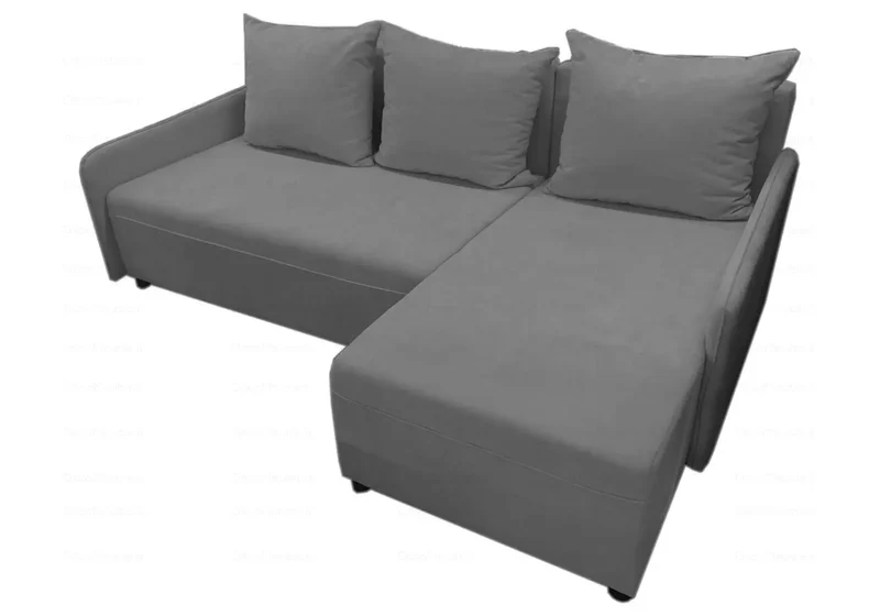 Canapé angle convertible-lit bleu - Stely