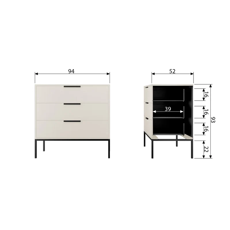 Commode Adam Beige
