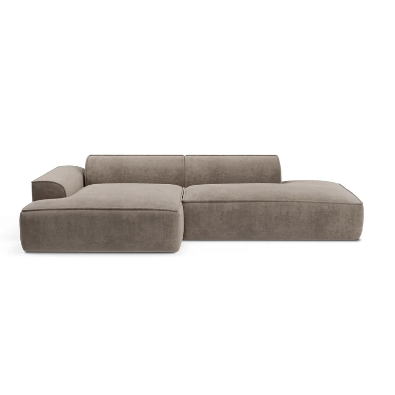 Canapé angle gauche 260cm MIA Tissu Tramé