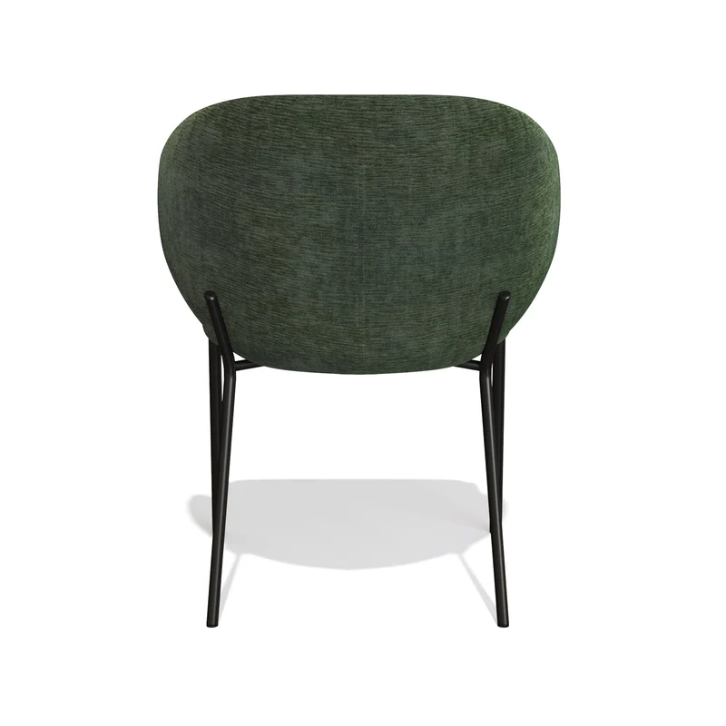 Lot de 2 Chaises Luca Velours texturé Pieds Noirs