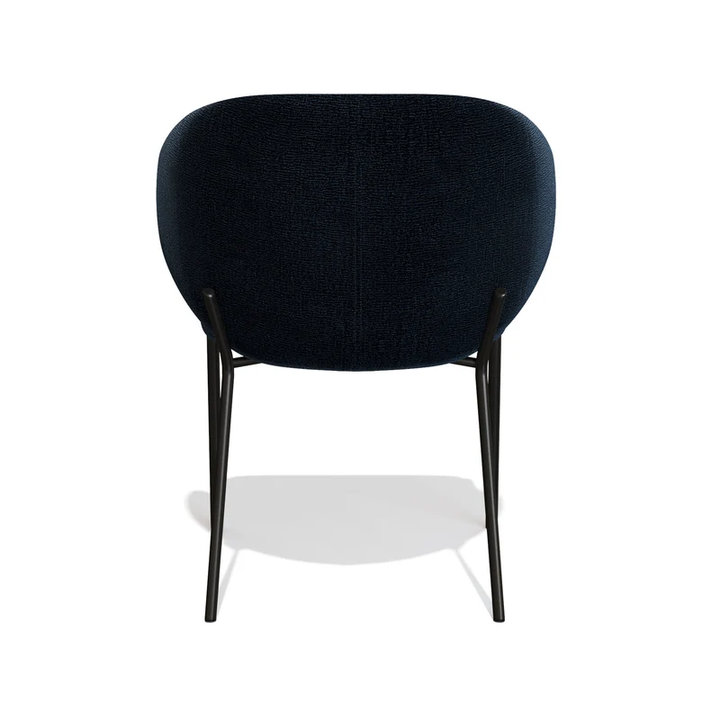 Lot de 2 Chaises Luca Velours texturé Pieds Noirs