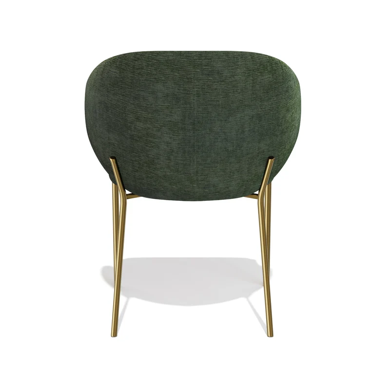 Lot de 2 Chaises Luca Velours texturé Pieds dorés mats