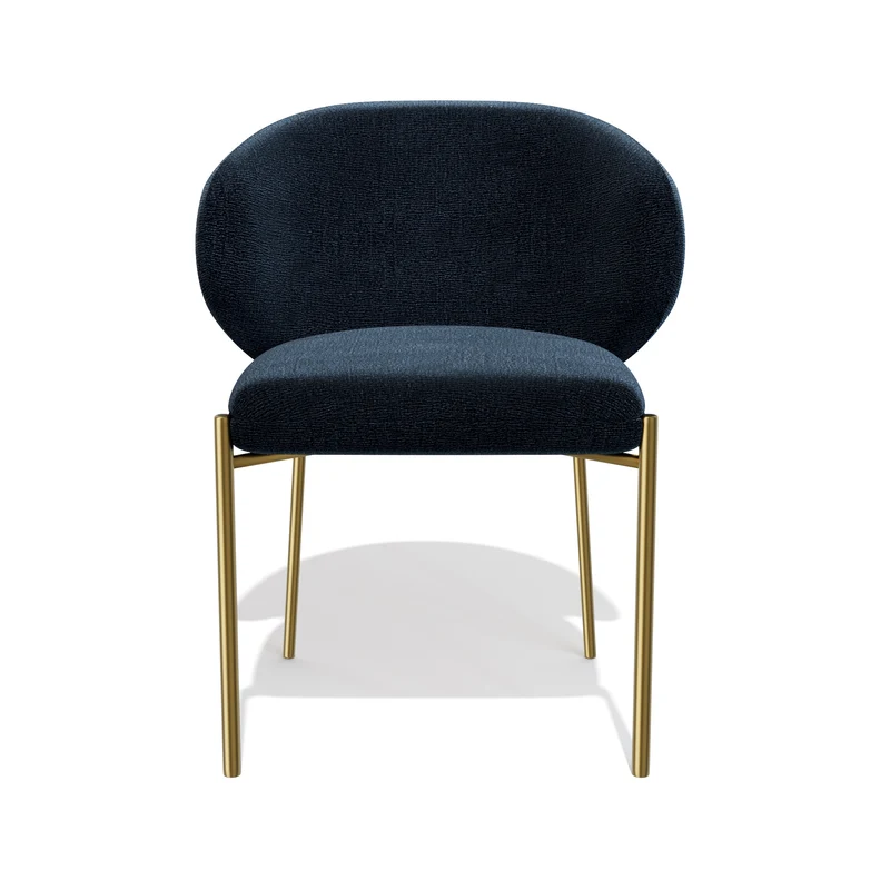 Lot de 2 Chaises Luca Velours texturé Pieds dorés mats