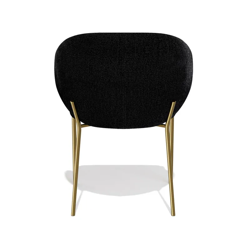Lot de 2 Chaises Luca Velours texturé Pieds dorés mats