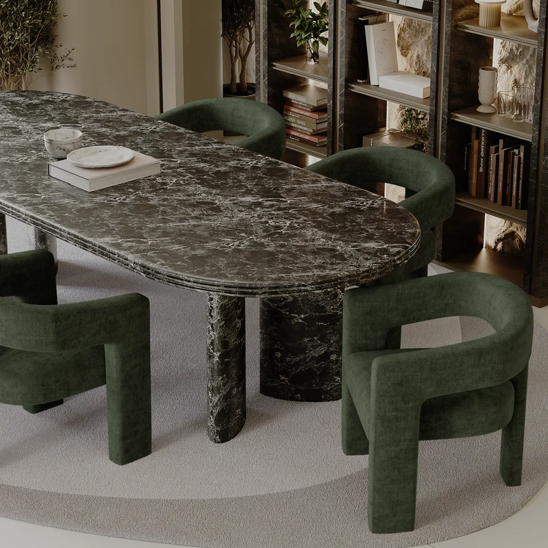 Fauteuil de salle à manger MILA Velours