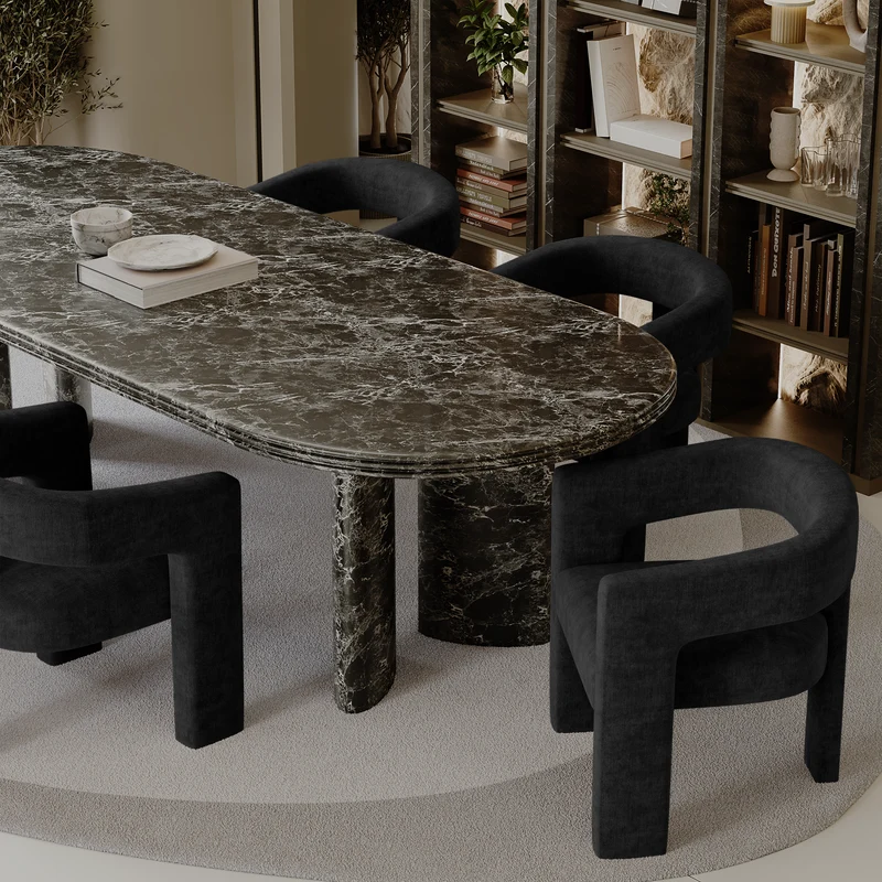 Fauteuil de salle à manger MILA Velours