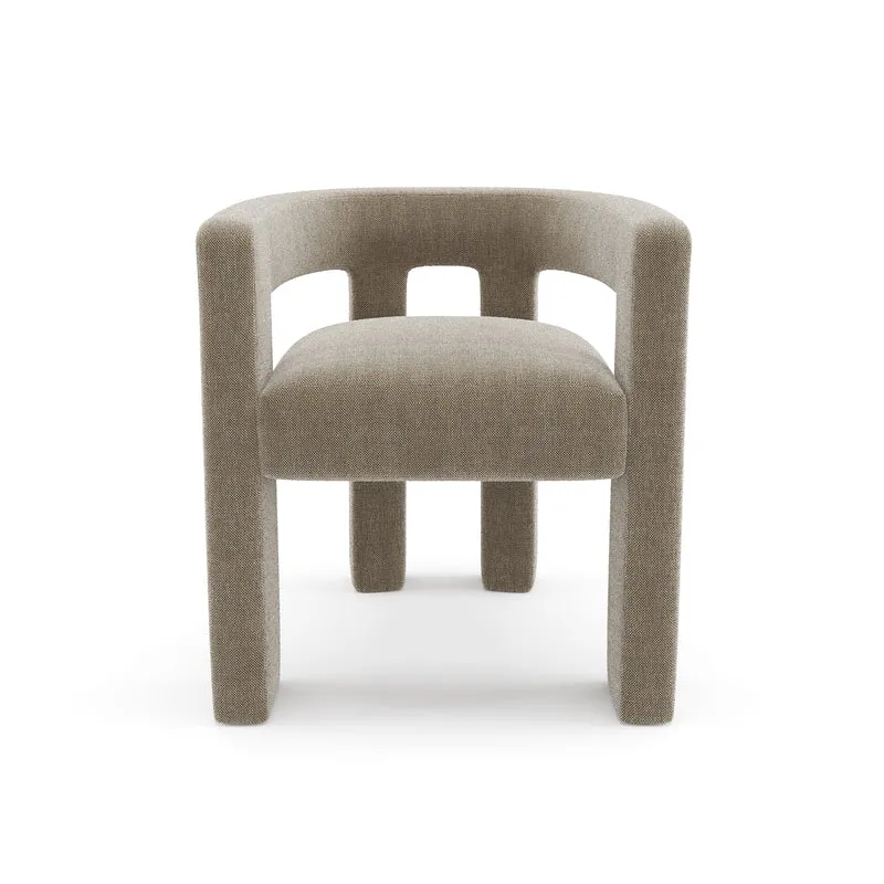 Fauteuil de salle à manger CELIA Tissu tramé