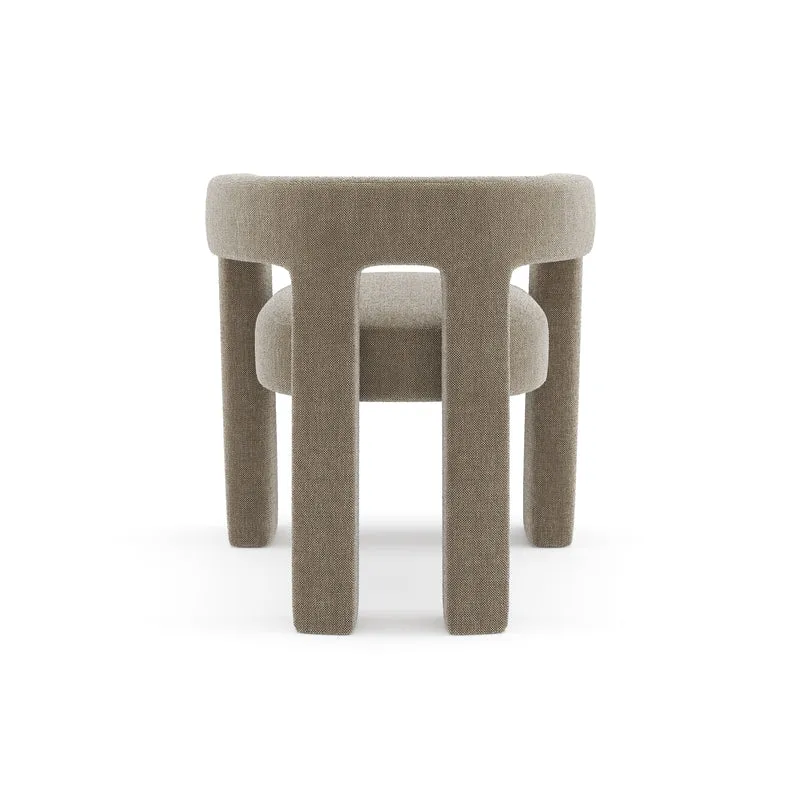 Fauteuil de salle à manger CELIA Tissu tramé