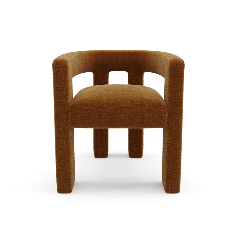 Fauteuil de salle à manger CELIA Tissu tramé