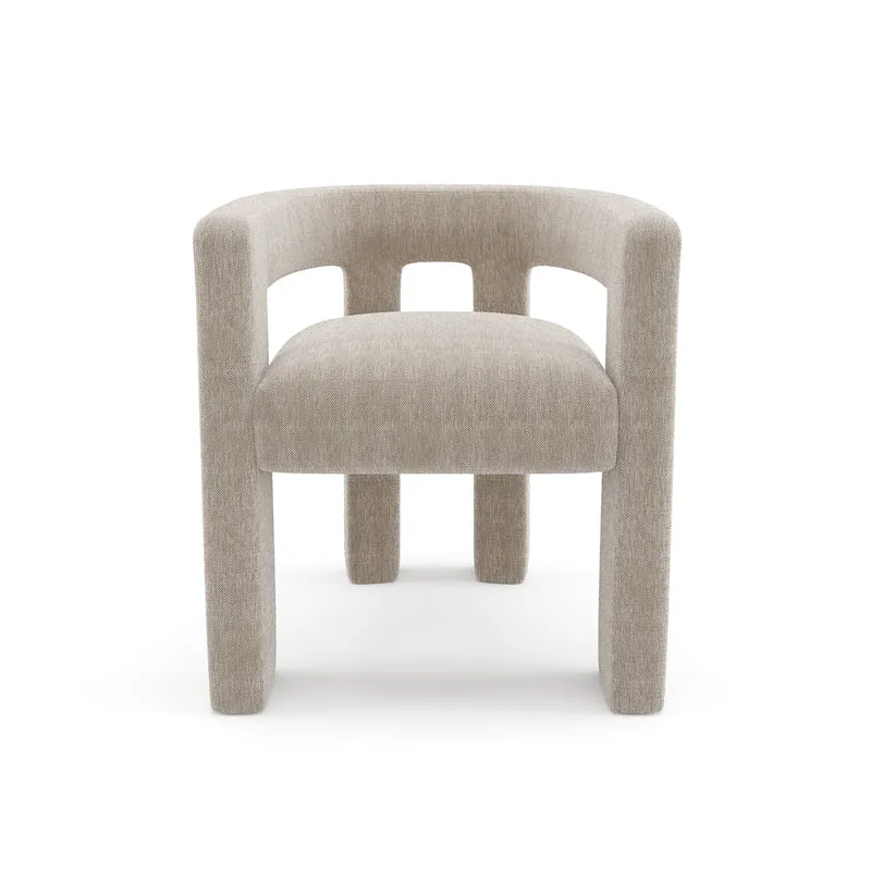 Fauteuil de salle à manger CELIA Tissu tramé