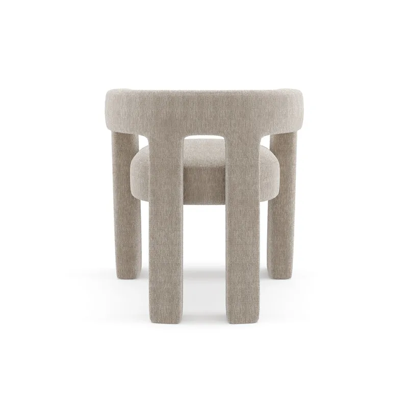 Fauteuil de salle à manger CELIA Tissu tramé