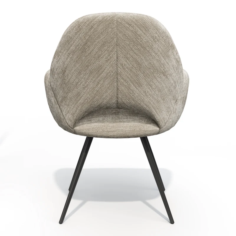 Lot de 2 petits fauteuils rotatifs MAGDA velours pieds noirs