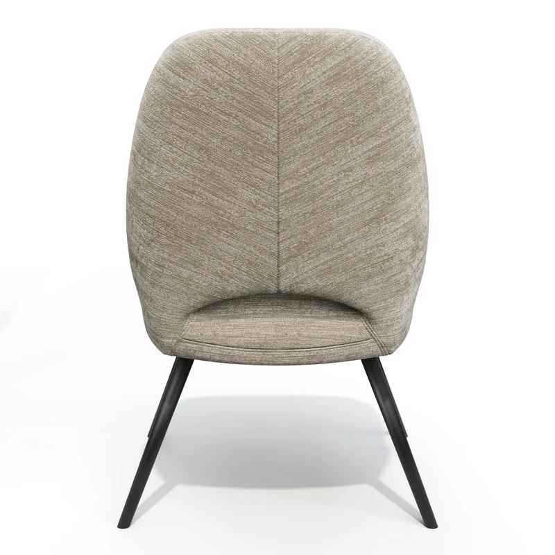 Lot de 2 chaises rotatives MAGDA velours pieds noirs