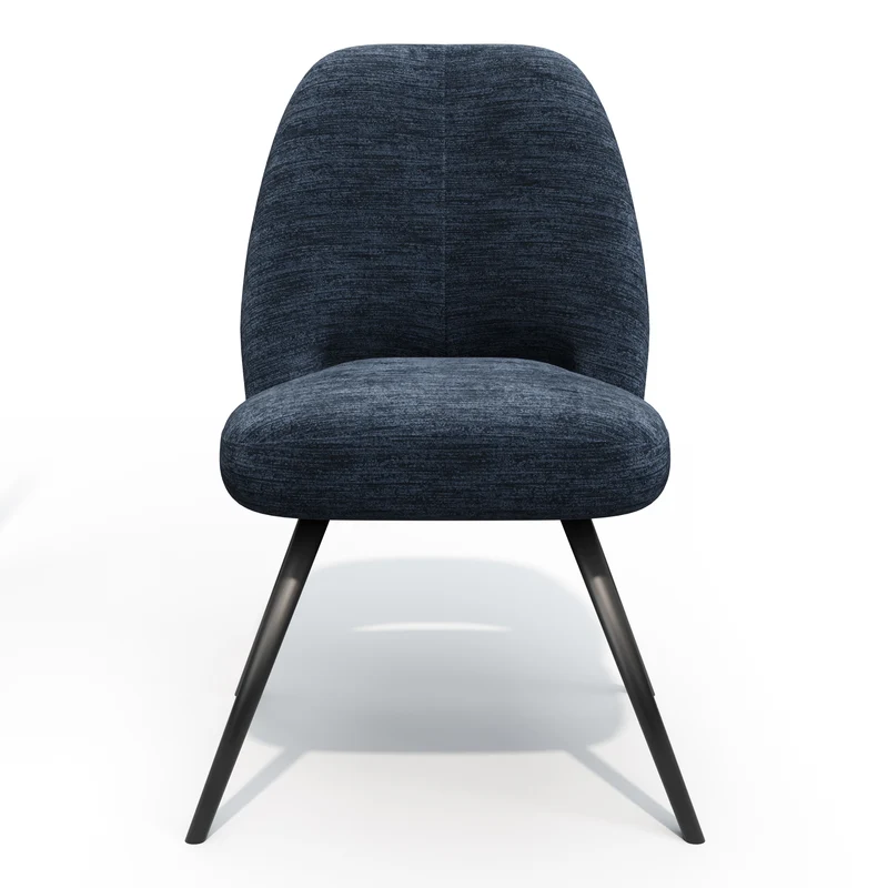Lot de 2 chaises rotatives MAGDA velours pieds noirs