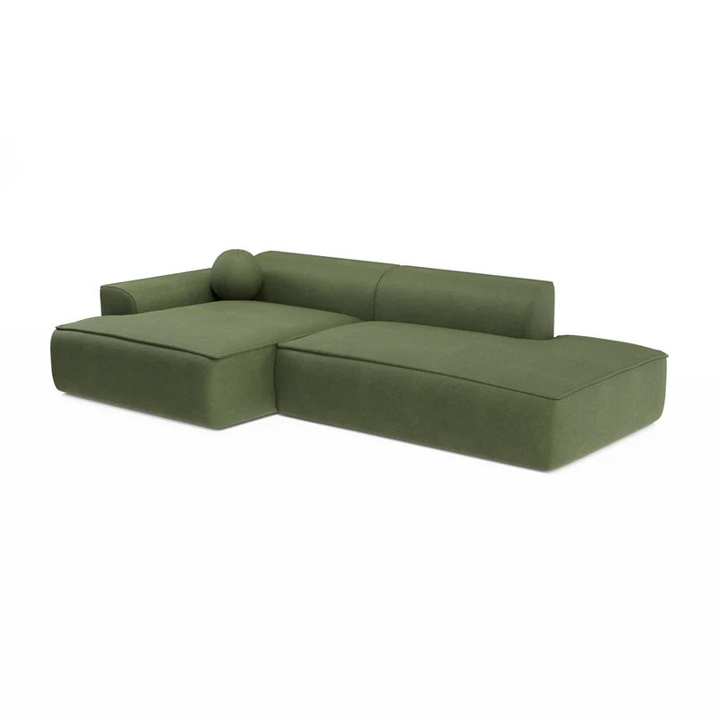 Canapé angle gauche 260cm ANIA Tissu tramé
