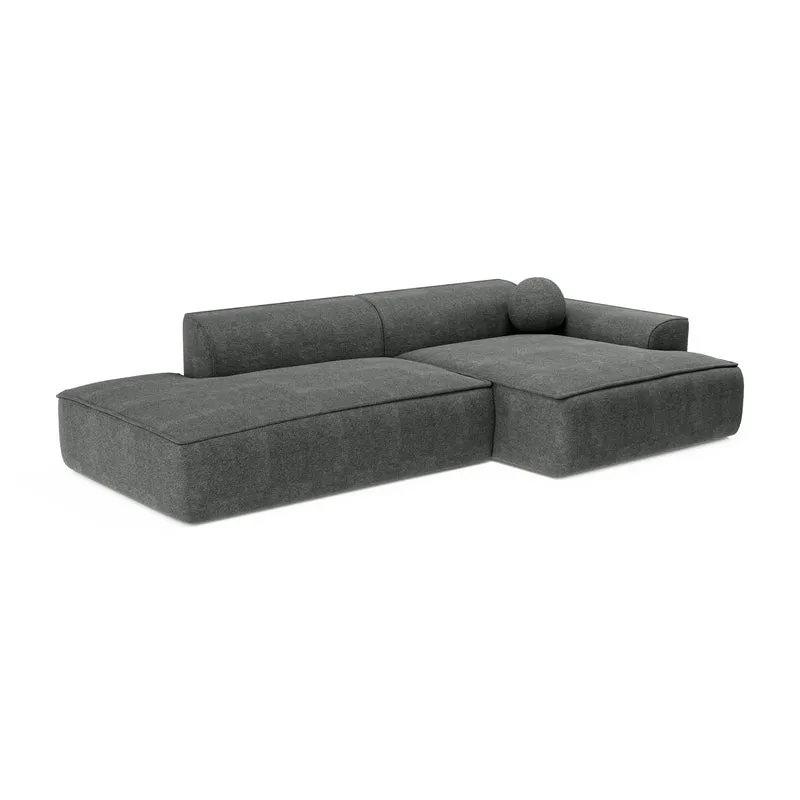 Canapé angle droit 260cm ANIA Tissu tramé