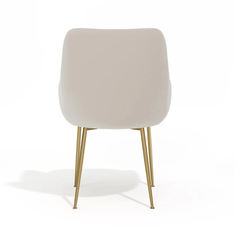 Lot de 2 Petits Fauteuils RAKEL Velours Pieds Dorés brossés