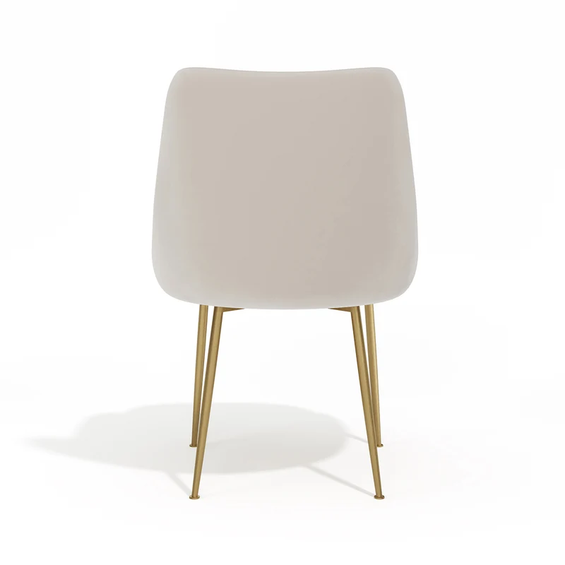 Lot de 2 Chaises RAKEL Velours Pieds Dorés brossés