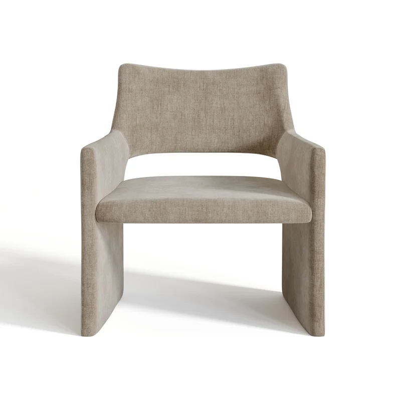 Chaise ZOE Tissu tramé toucher doux
