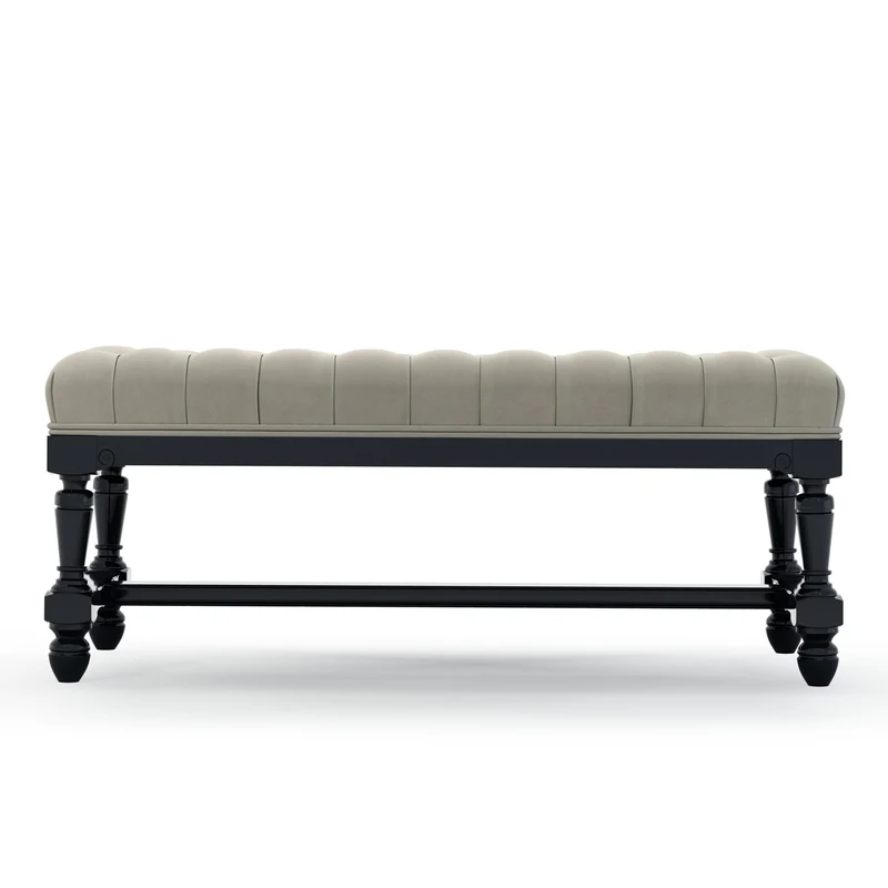 Ecouen Banc capitonné patine Ebène Petit Modèle