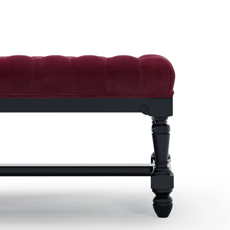 Ecouen Banc capitonné patine Ebène Petit Modèle