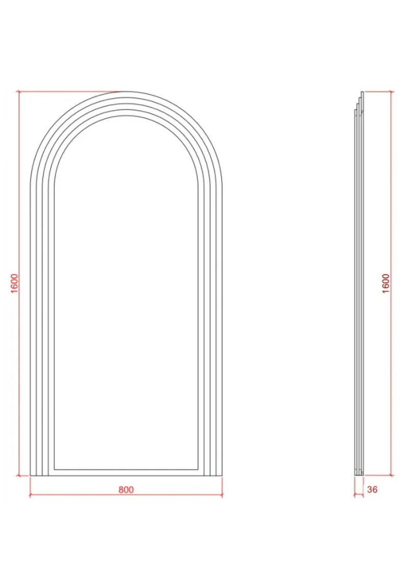 Miroir - Noyer en Arc - Bali