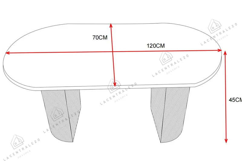 Table Basse - Effet Noyer - Anna