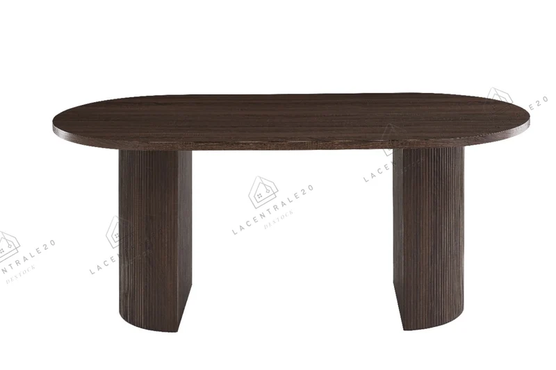 Table à manger - Effet Noyer - Anna