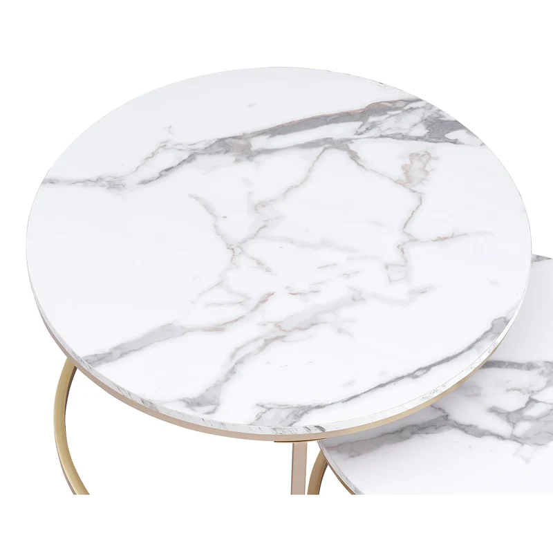 Table basse Marianne — marbre, design contemporain, ronde