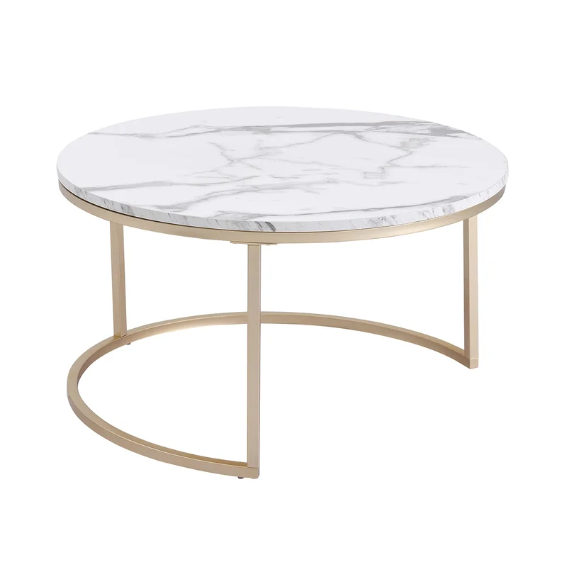 Table basse Marianne — marbre, design contemporain, ronde