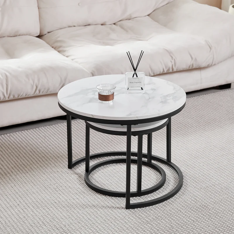 Table basse Marianne — marbre, design contemporain, ronde