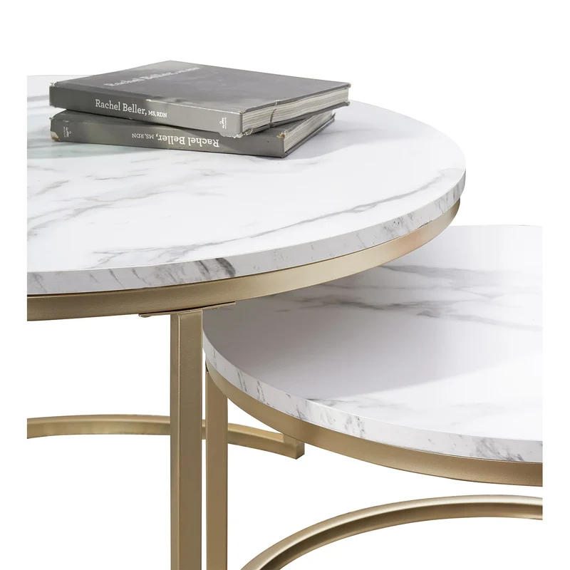 Table basse Marianne — marbre, design contemporain, ronde