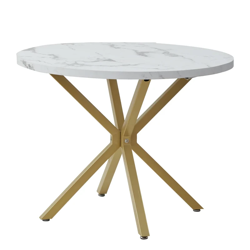 Table de salle à manger Julien — marbre, design contemporain, ronde