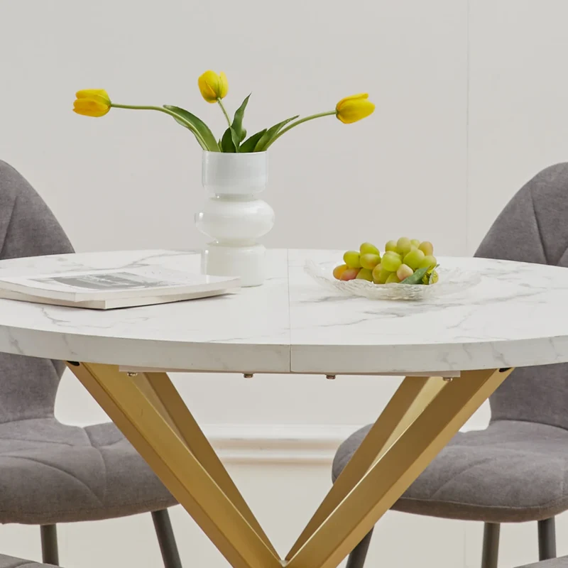 Table de salle à manger Julien — marbre, design contemporain, ronde