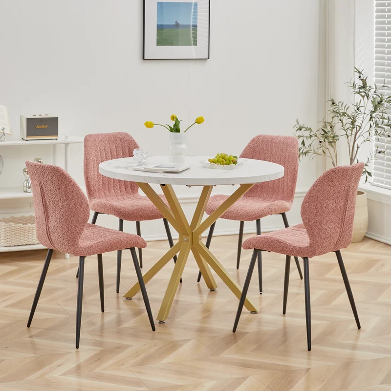 Table de salle à manger Julien — marbre, design contemporain, ronde