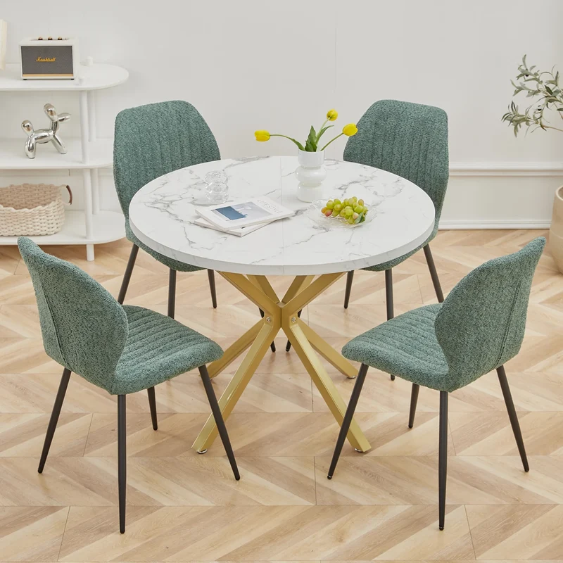 Table de salle à manger Julien — marbre, design contemporain, ronde