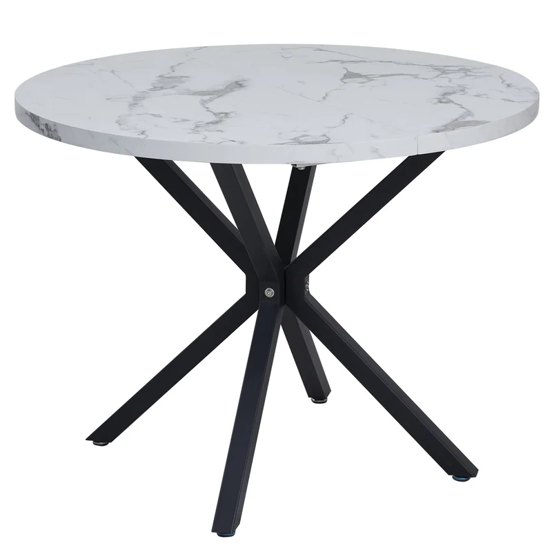 Table de salle à manger Julien — marbre, design contemporain, ronde