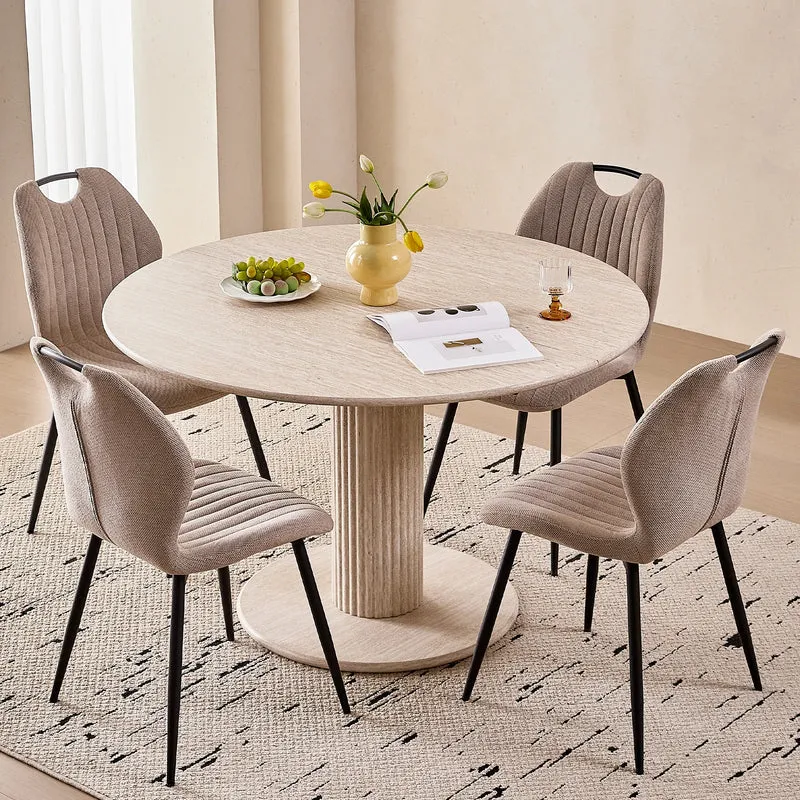 Table de salle à manger Fanny — bois massif, design contemporain, ronde