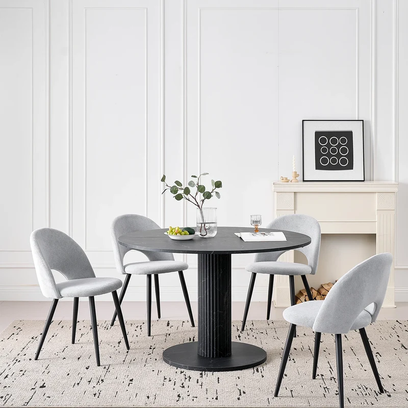 Table de salle à manger Fanny — bois massif, design contemporain, ronde